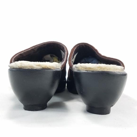 UGG Fiona Suede Mule Slip On Clog Shoes Brown Sz 8 Shearling 5546 Copper Studded - Picture 11 of 16